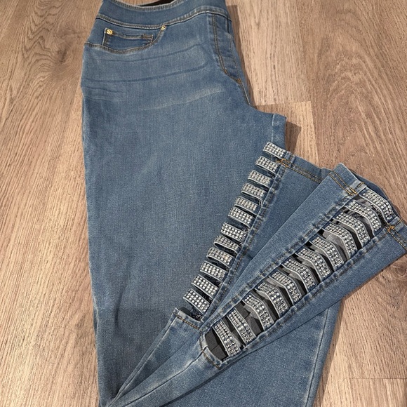 L14/16 Luxe Denim Stretch Jegging Blue Jeans - Picture 3 of 10